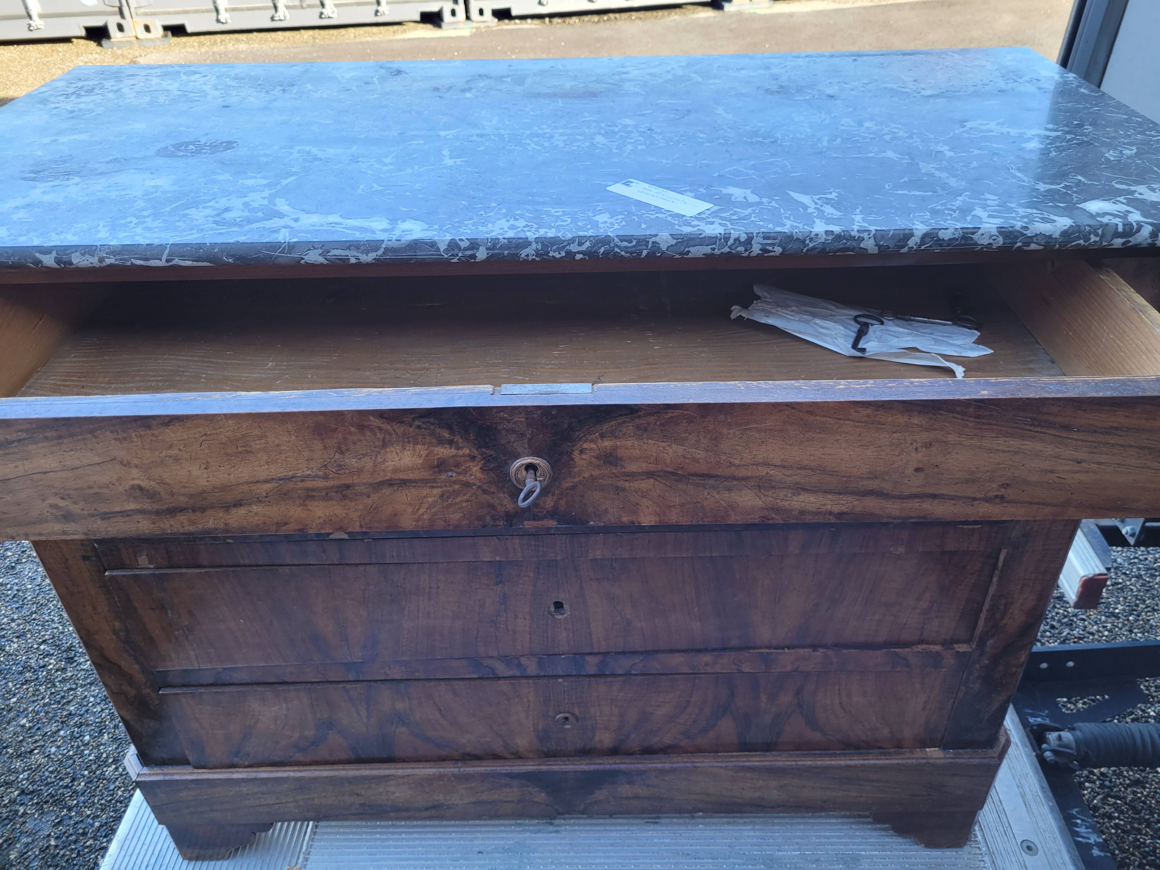 Louis Philippe marble chest of drawers