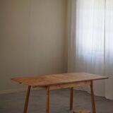 Danish modern birch desk/dining table attributed to Philip Arctander, 1940s.