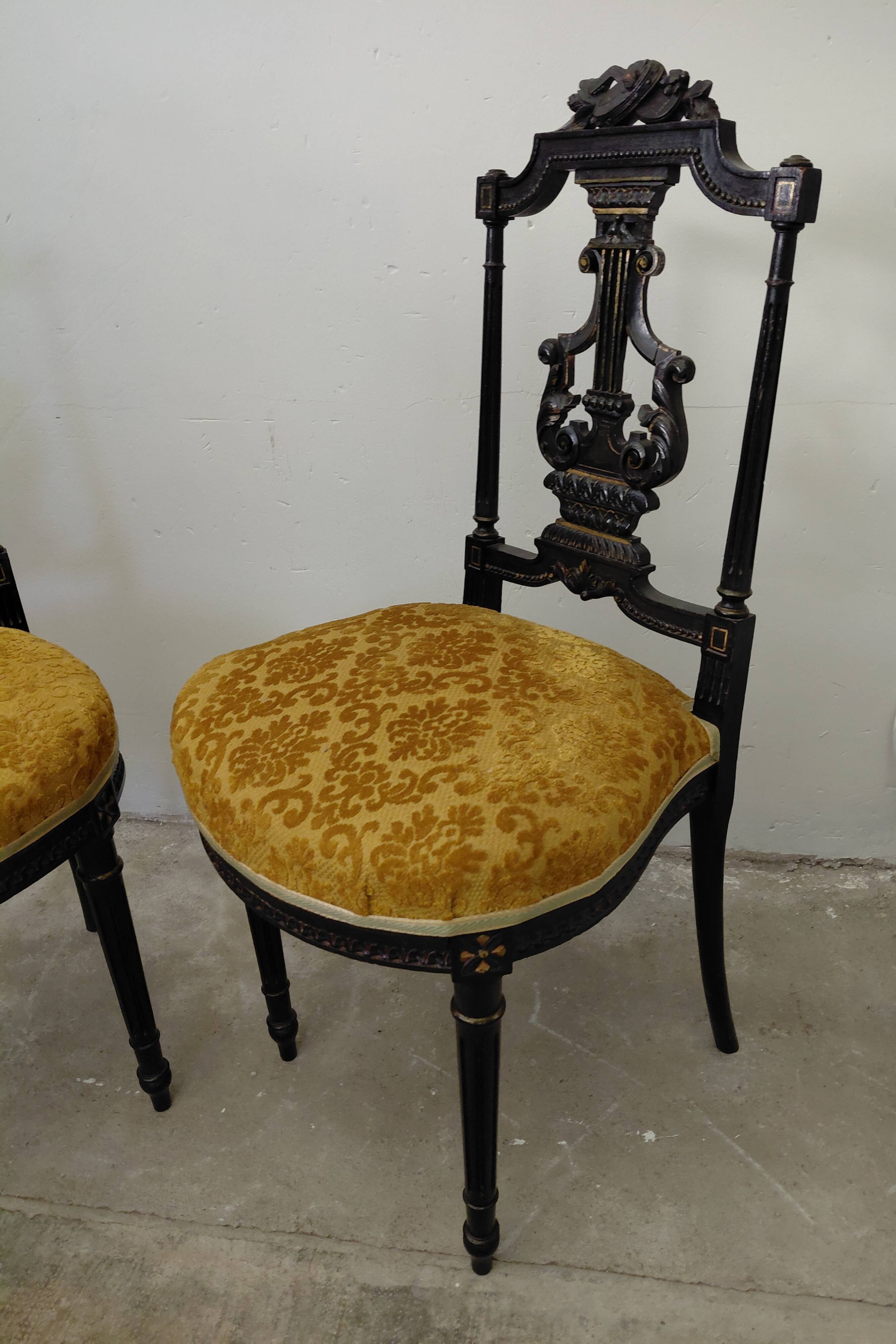 Pair of musical chairs, 19th century