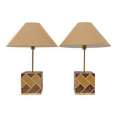 Pair of Liberty Era Italian Cementite Table Lamps
