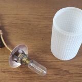 Wall lamp in gilded brass and opaline - mid. 20th century