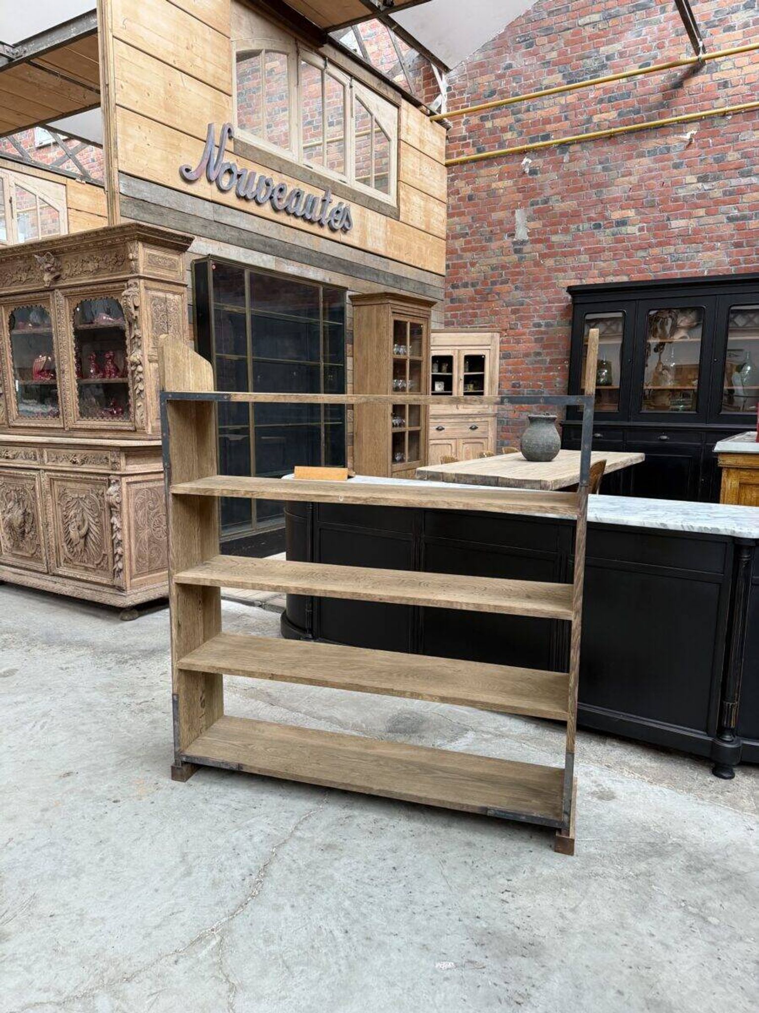 1950s oak shelf