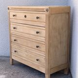Parisian art deco chest of drawers raw wood