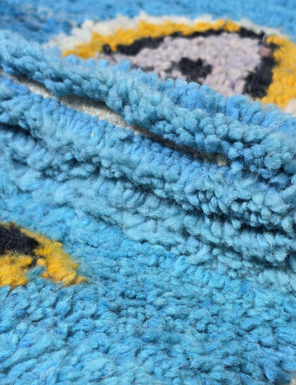 Tapis Bleu Contemporain - 270 x 220 cm