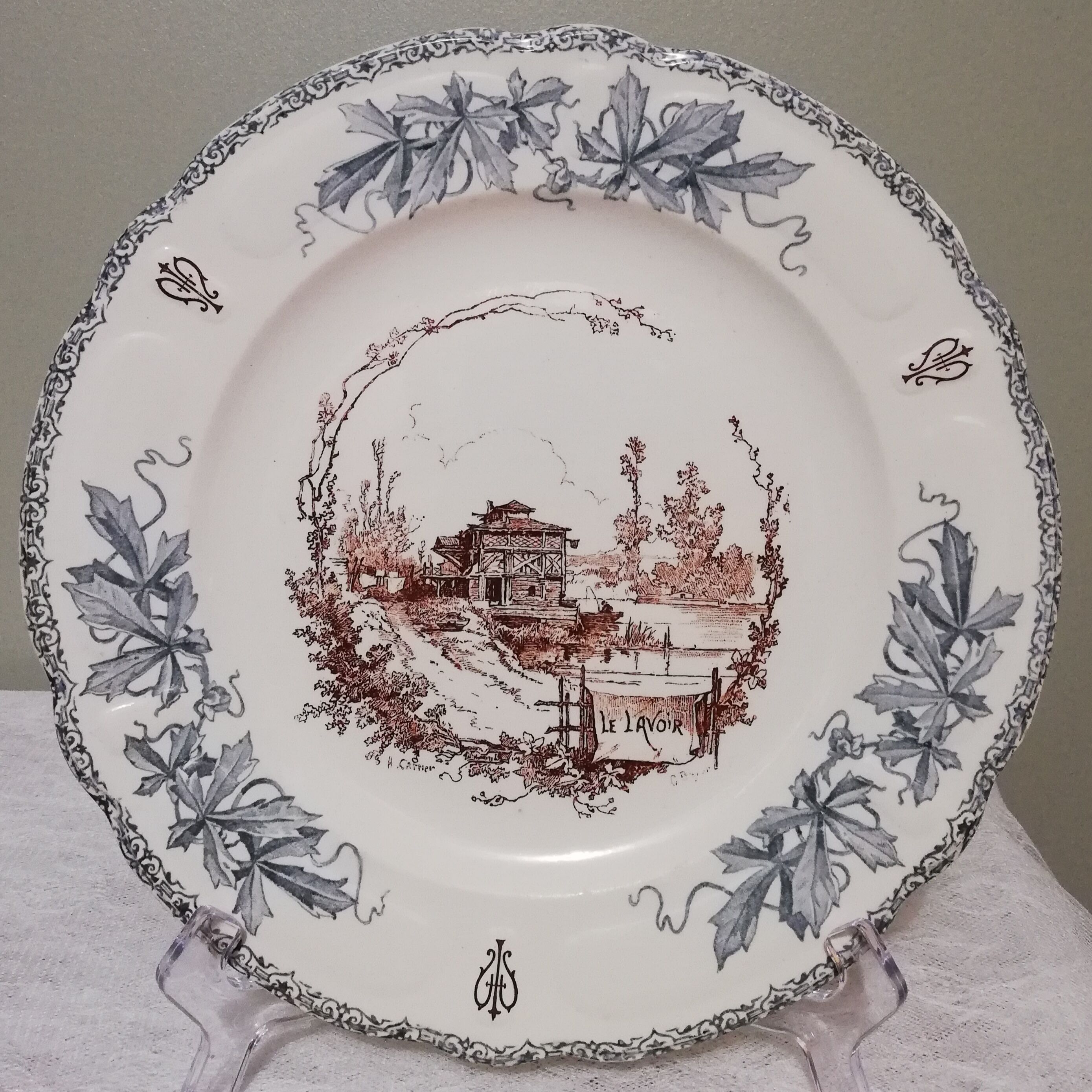 Decorative plate Choisy-le-roi "le lavoir"
