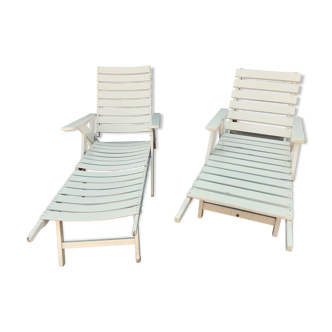 Paire de chaises longues 1960 R. Gleizes