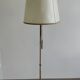 Midcentury floor lamp with leather and brass