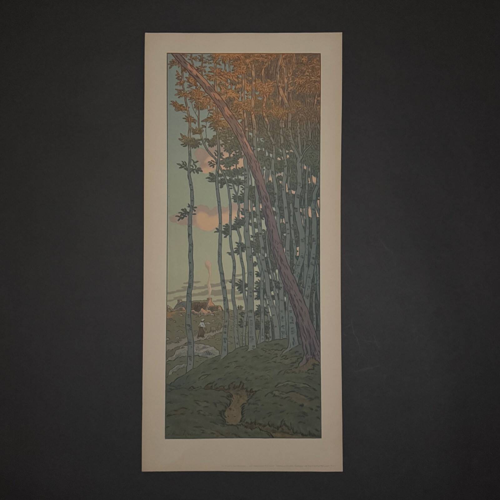 Lithographie par Henri Rivière La Féérie des Heures - Les Derniers Rayons