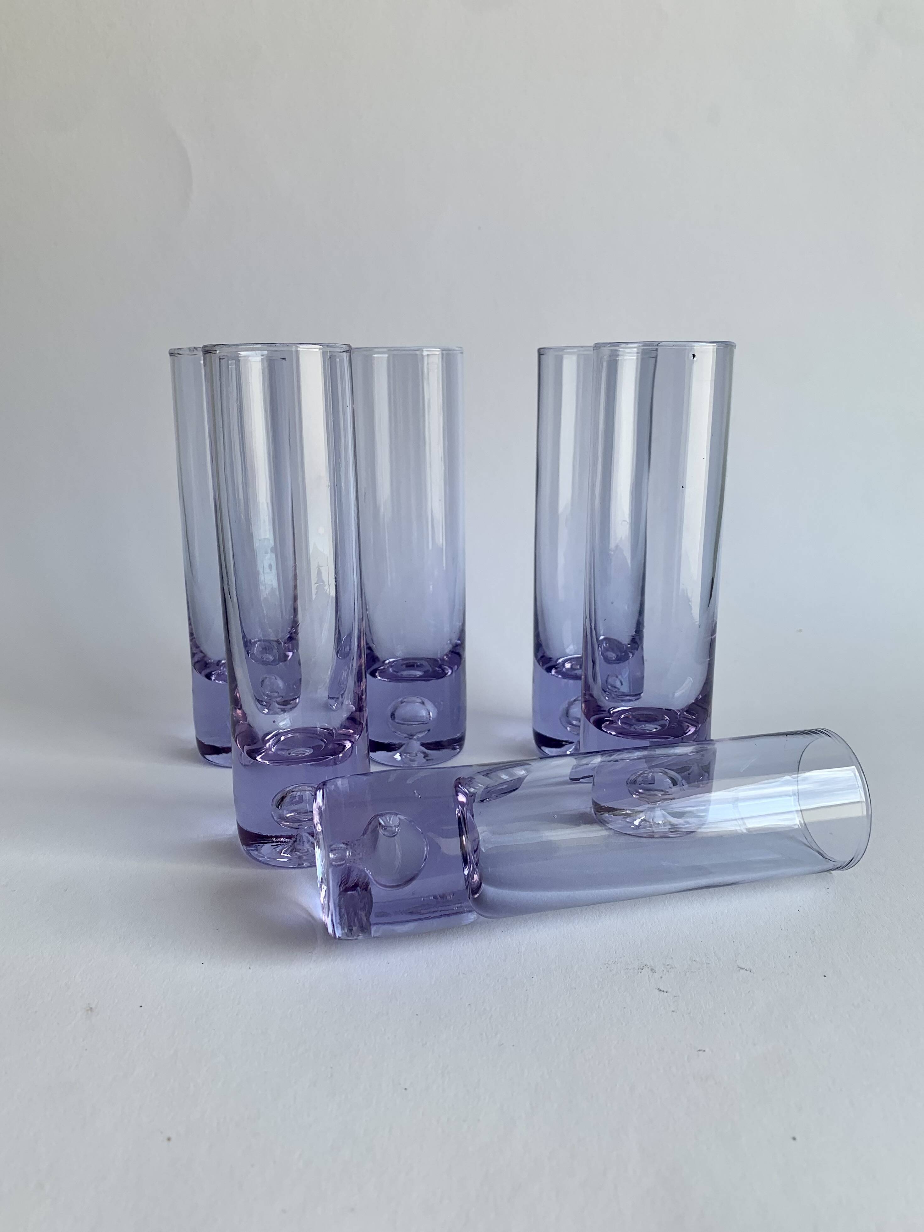 Set of 6 Alexandrit glasses designed by Sergio Asti for Arnolfo di Cambio,