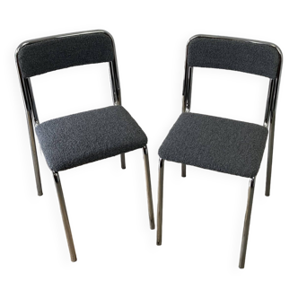 Pair of vintage chrome chairs