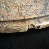 Wall lamp console - half moon carved wood old gilded