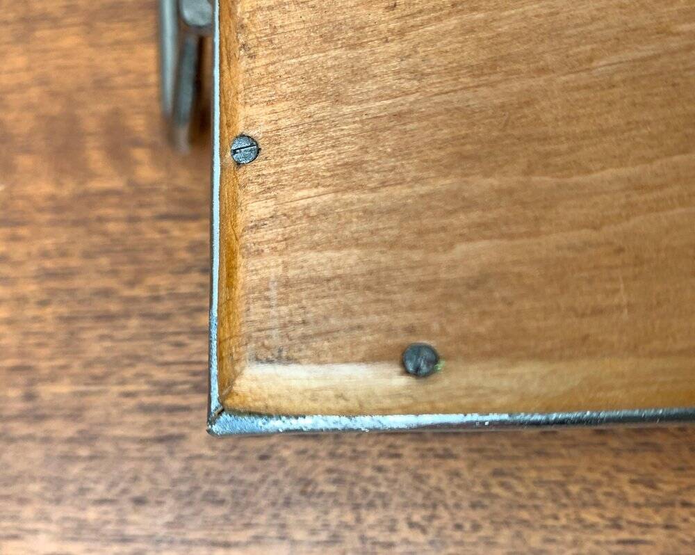 Metal and glass plateau Art Deco / Art Nouveau