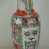Porcelain vase with polychrome decoration - mid-20th century