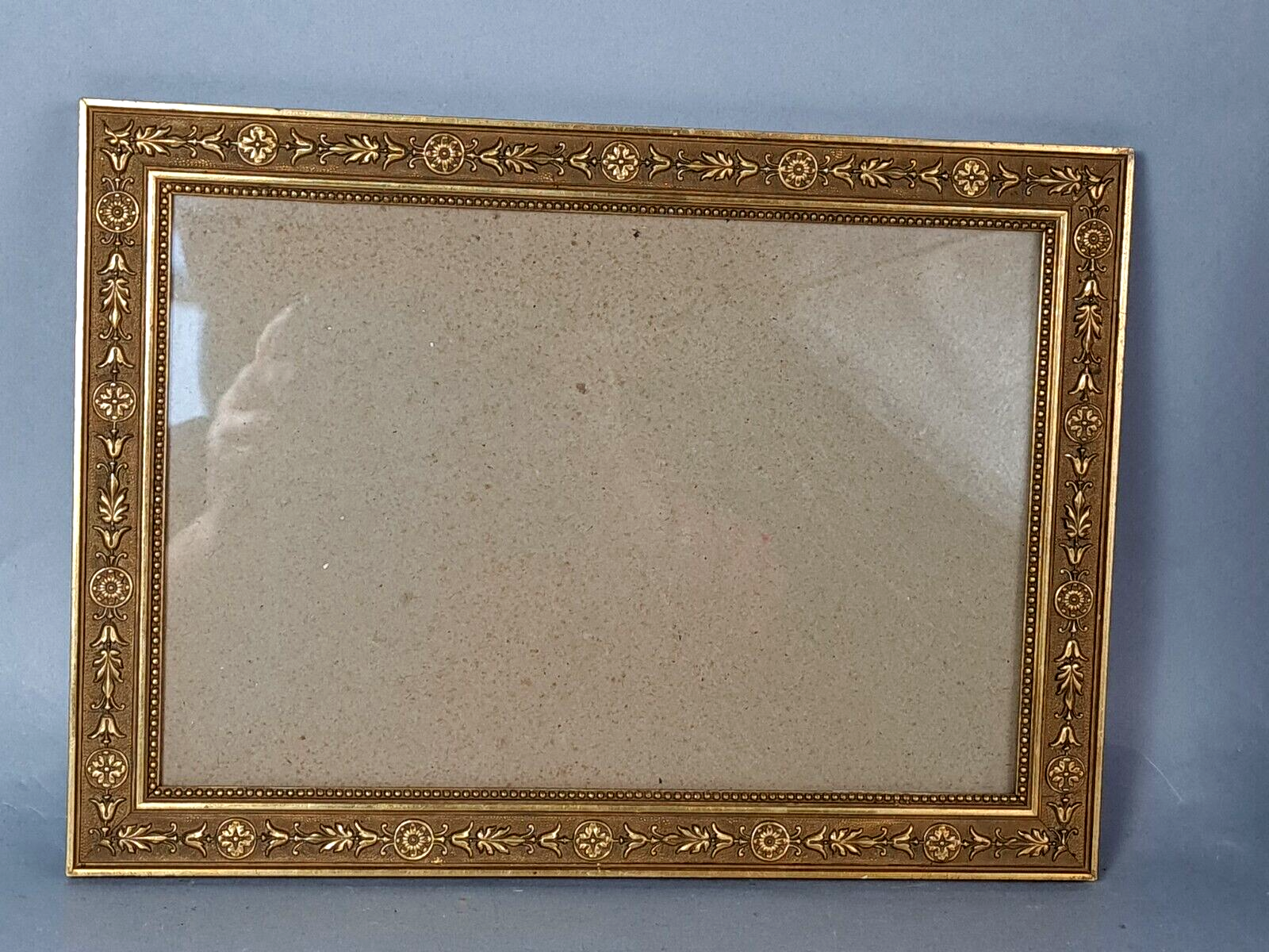 Old frame wood stucco gilding original 31x21 foliage 27x18 cm + glass sb