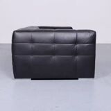 Ligne Roset Malhoun 3-seater sofa in aubergine leather