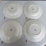 4 assiettes semi creuses terre de fer Longchamp
