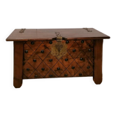 Gothic style carved wooden chest
