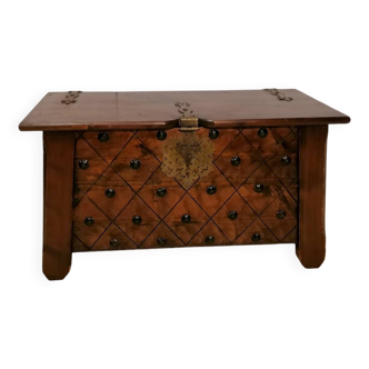 Gothic style carved wooden chest