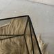 Isosceles coffee table in wire metal and black smoked glass, Max Sauze design 1970
