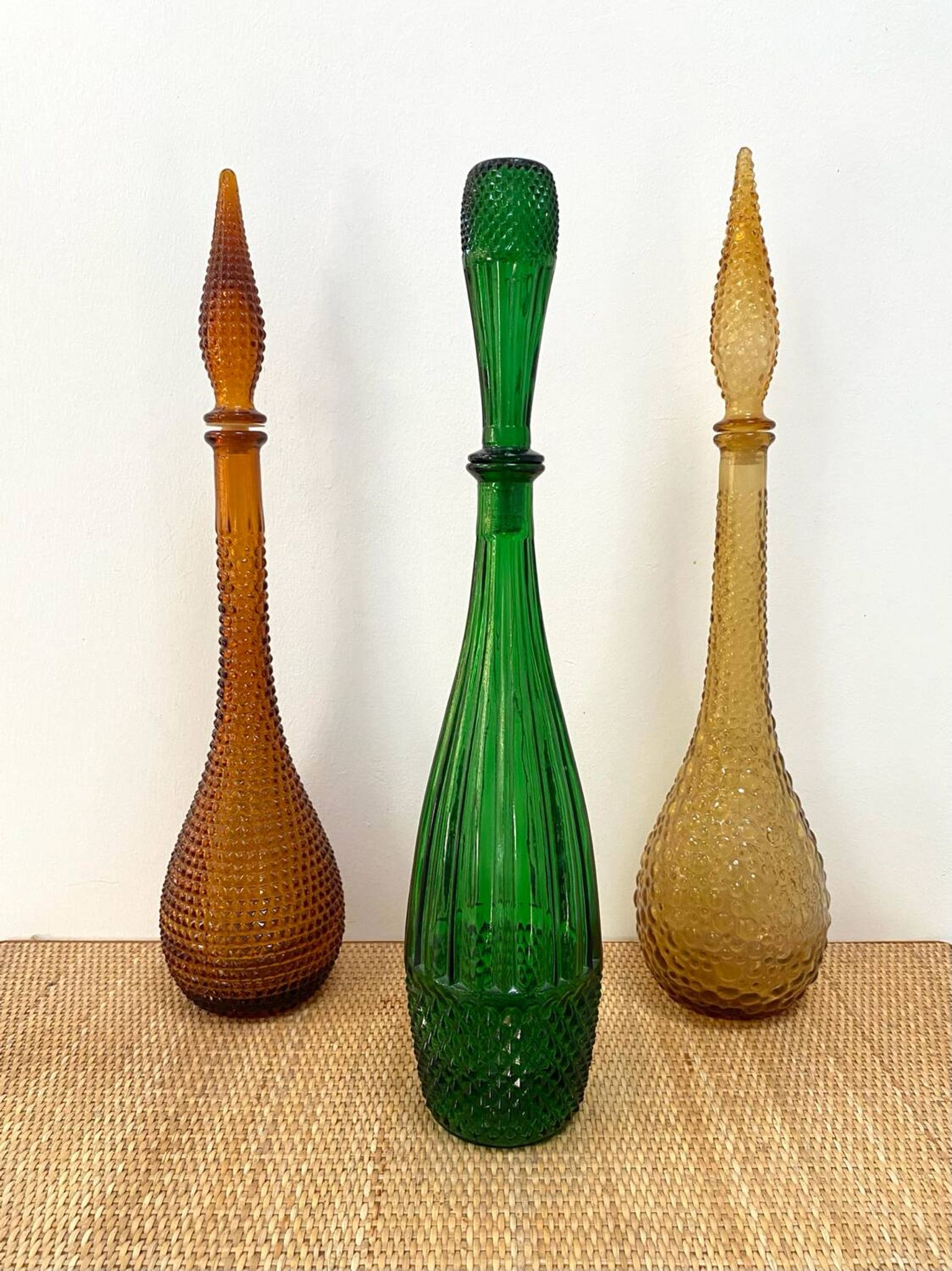 Green Empoli carafe from the 1960s - Rare model