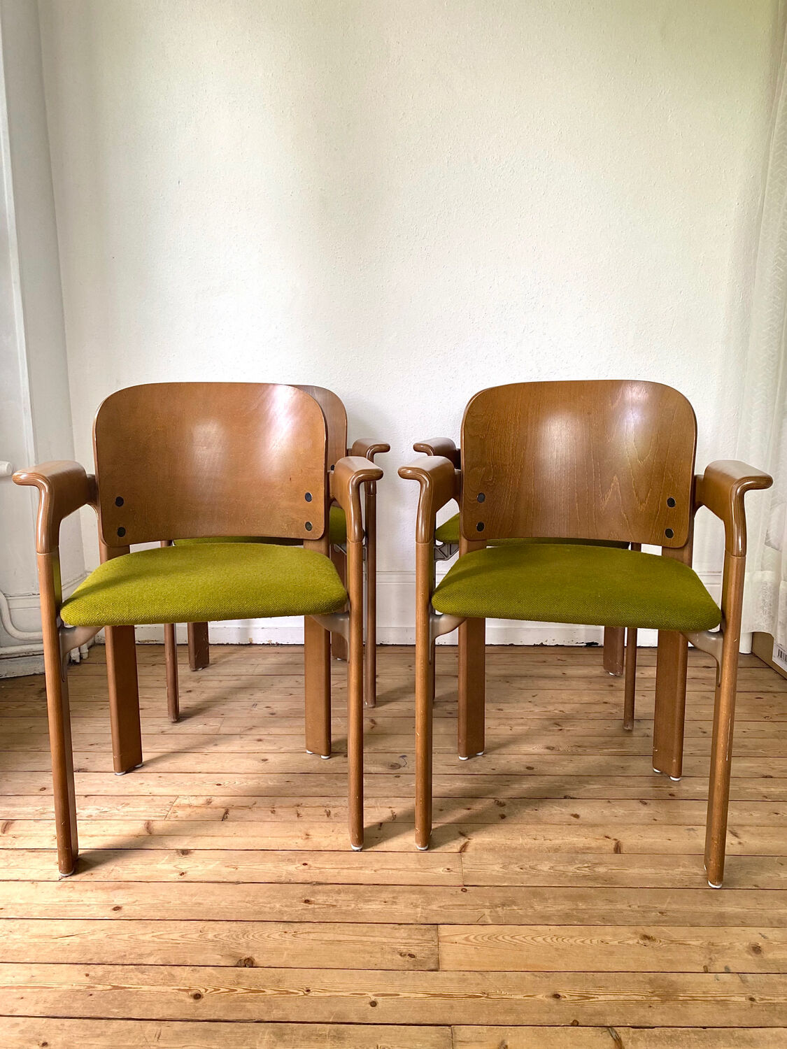 Set of 4 Armchairs by Bruno Rey for Dietiker 1970