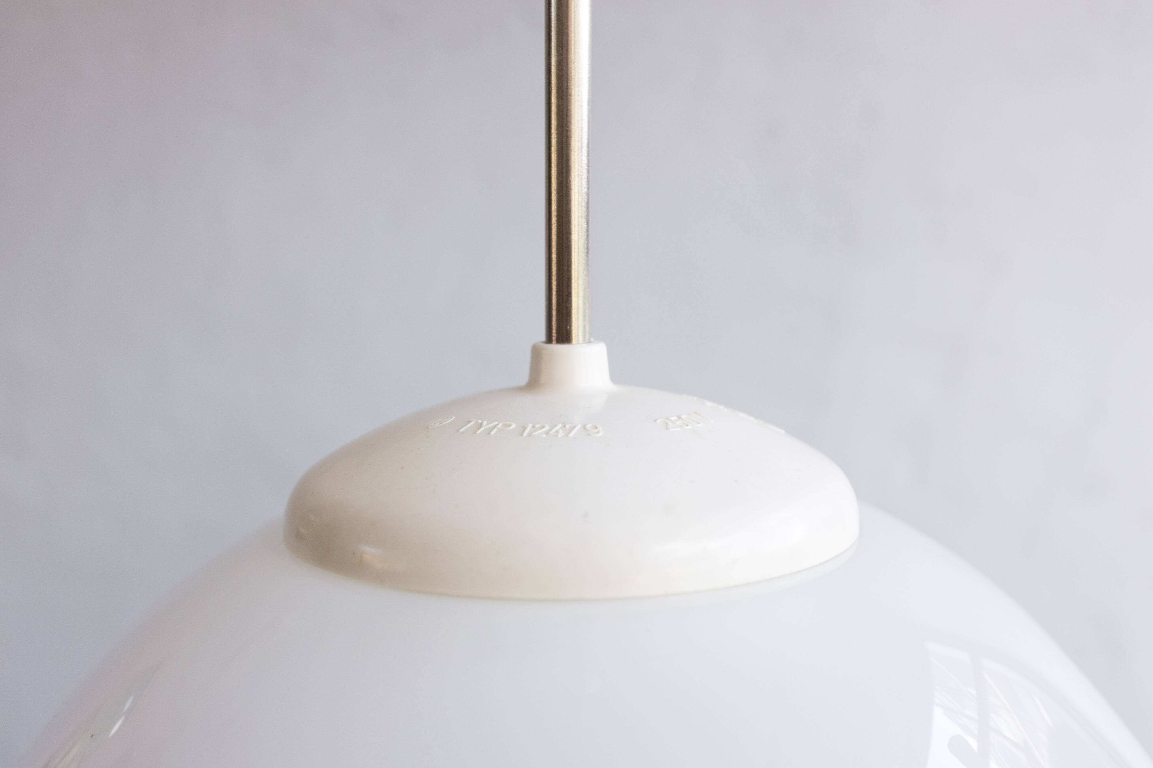 White Bakelite Czechoslovak Hanging Lamp, 1970s