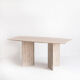 Table à manger en marbre travertin, Italie, années 90