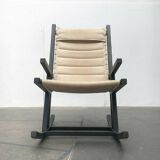 Mid-century German minimalist Safari rocking chair by Casala, 1960s.