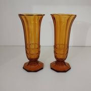 Pair of Art Deco vases, Val-Saint-Lambert crystal, 1930
