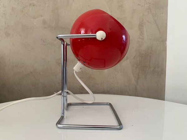Lampe de table Red E.S Horn des années 1960