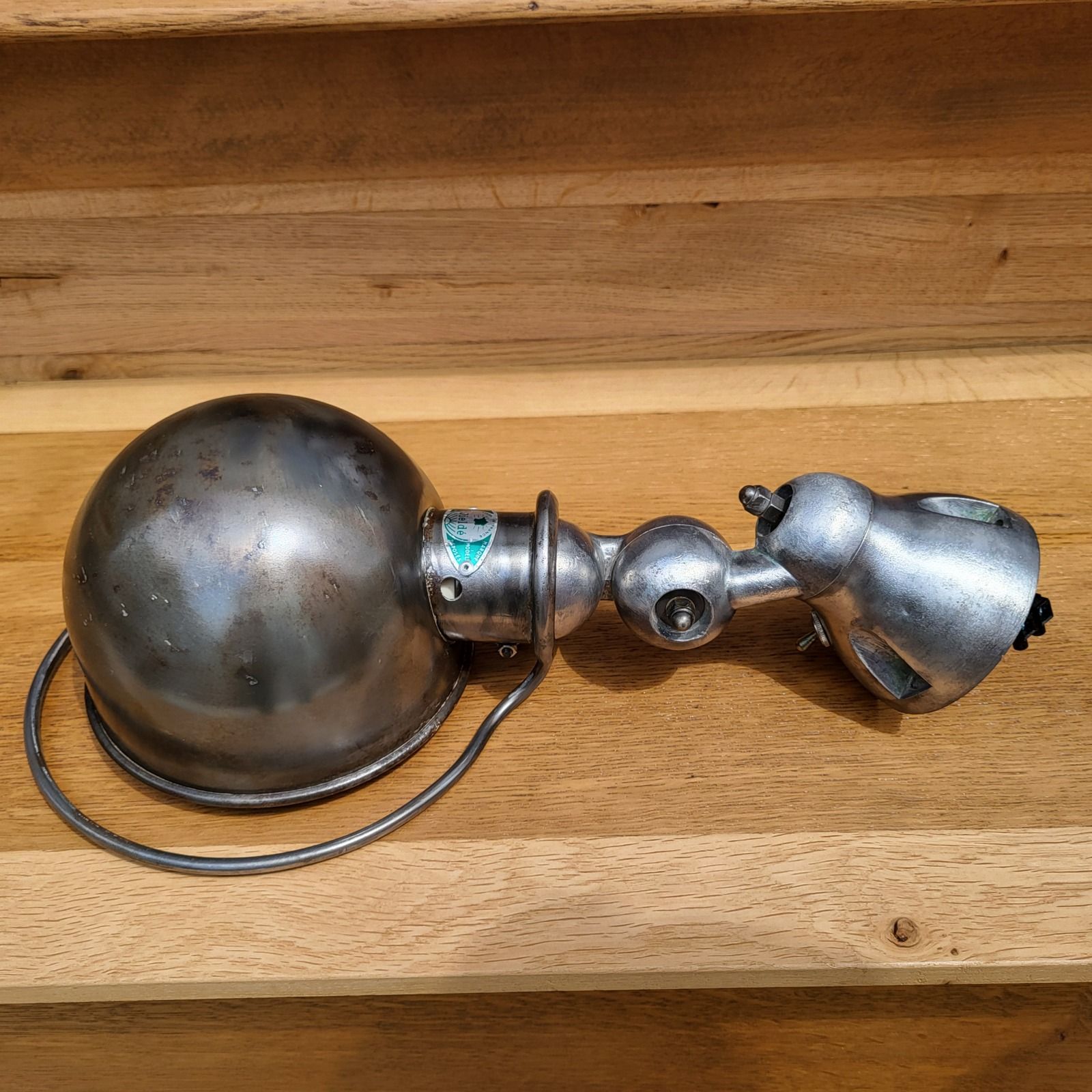 Brushed Jieldé wall light map of France