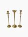Lot de 3 bougeoirs en laiton