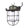 Industrial cage lamp green