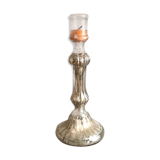 Large mercinated glass candlestick