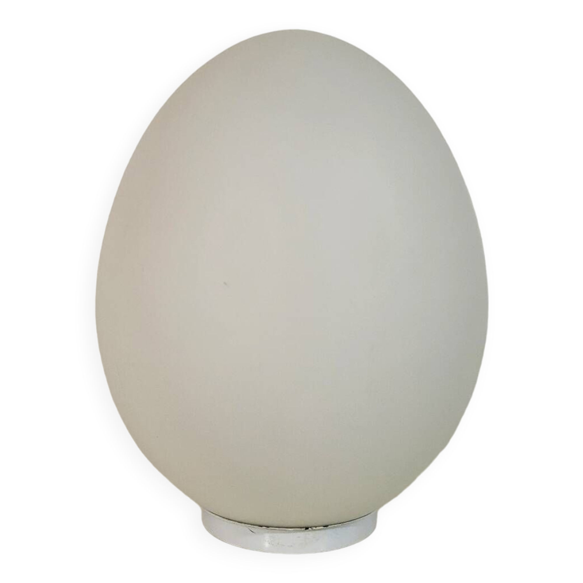 Vintage egg lamp in white opaline