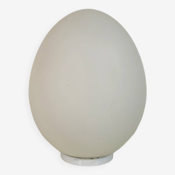 Vintage egg lamp in white opaline