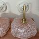 Paire d’appliques murales roses