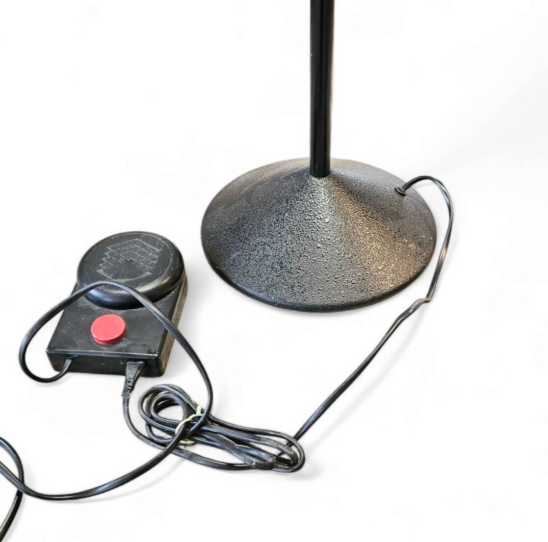 Adjustable / Conical Glass and Black Metal Floor Lamp by Tronconi, 1970s