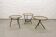 Mid-Century Set of Three Round Rattan and Glass Side Tables, 1960s