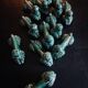 12 green ceramic cutlery holders