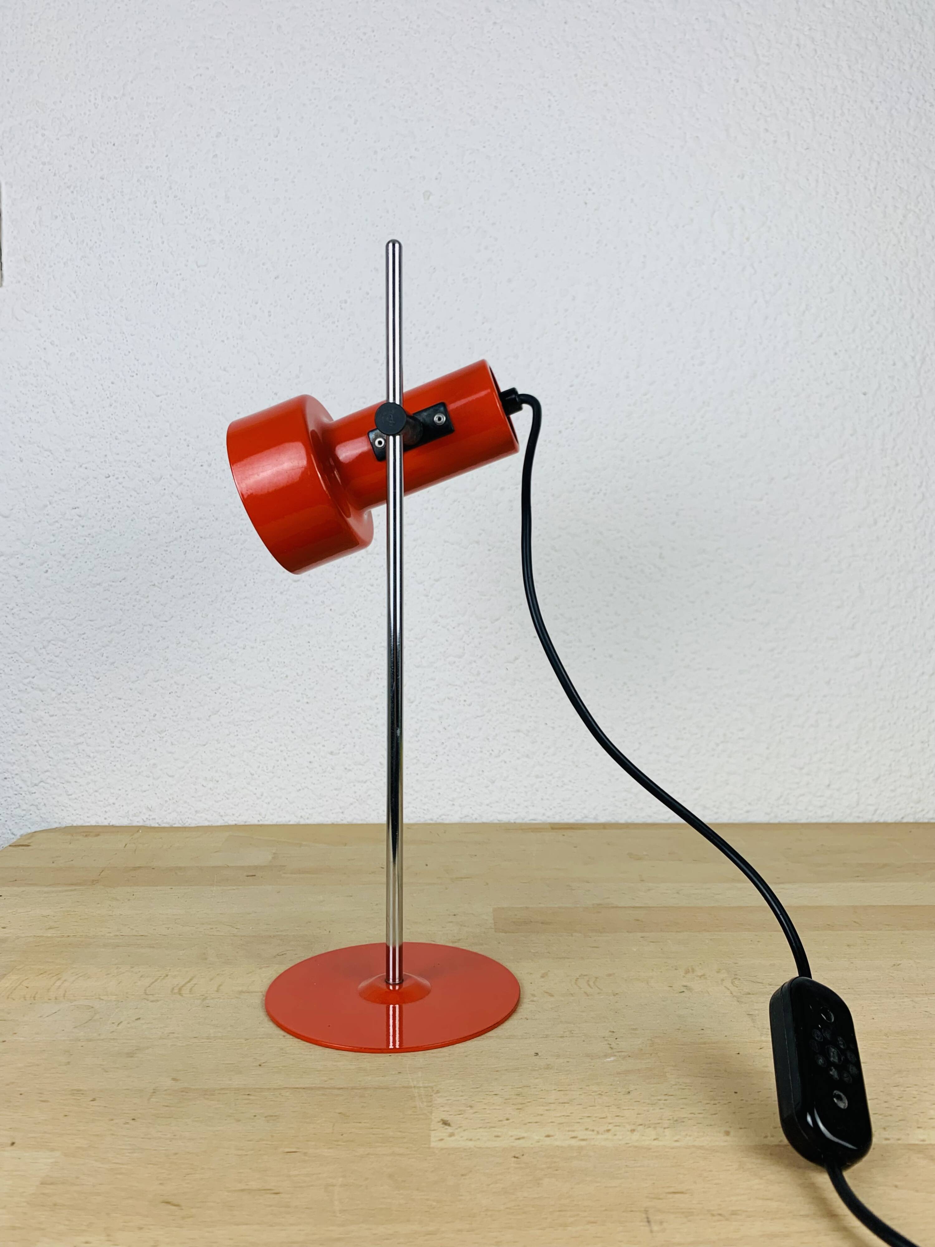 Stralux 70s red spotlight desk lamp