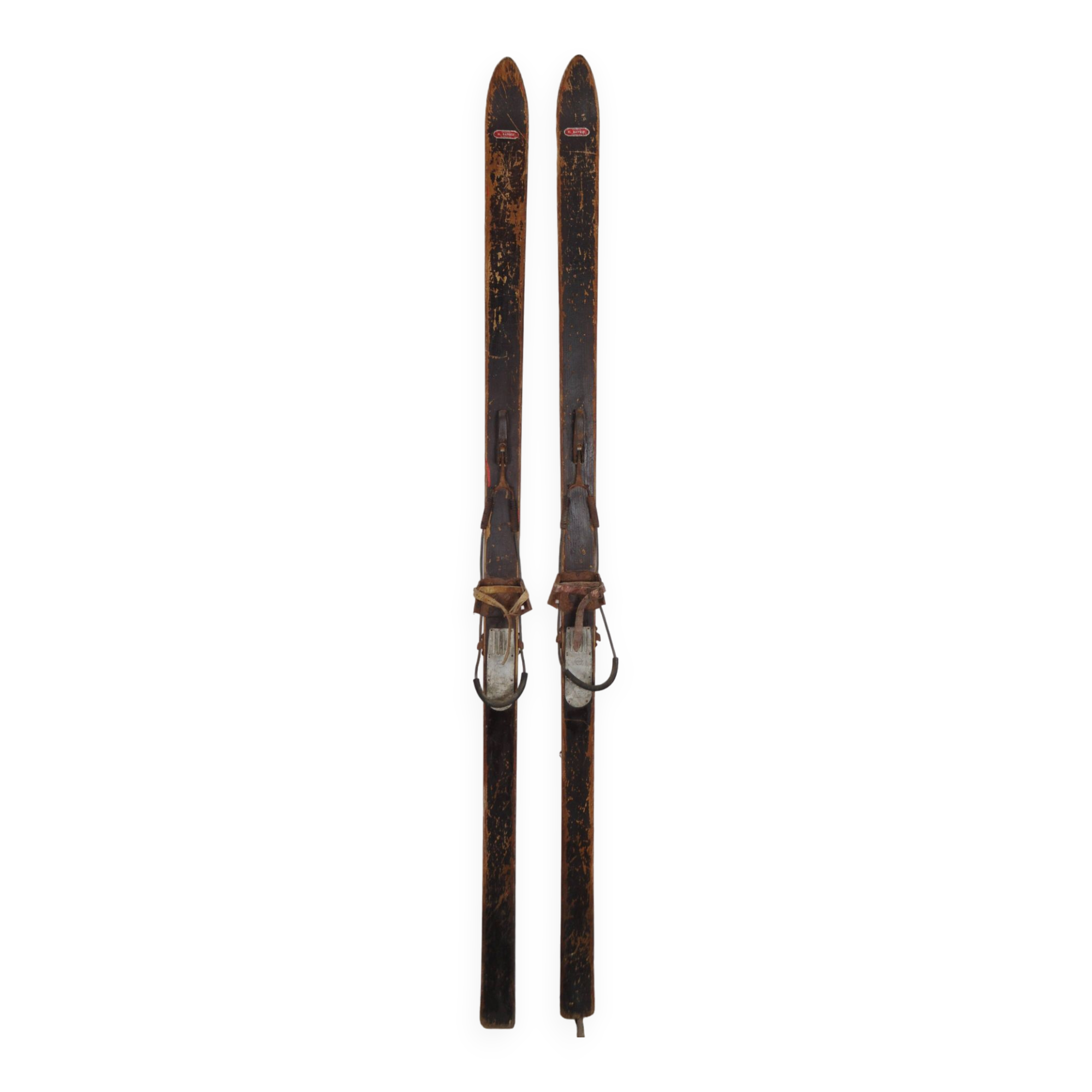 Paire de ski en bois noir ramy