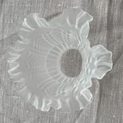 Frosted glass globe, lampshade, art deco ears of wheat pattern