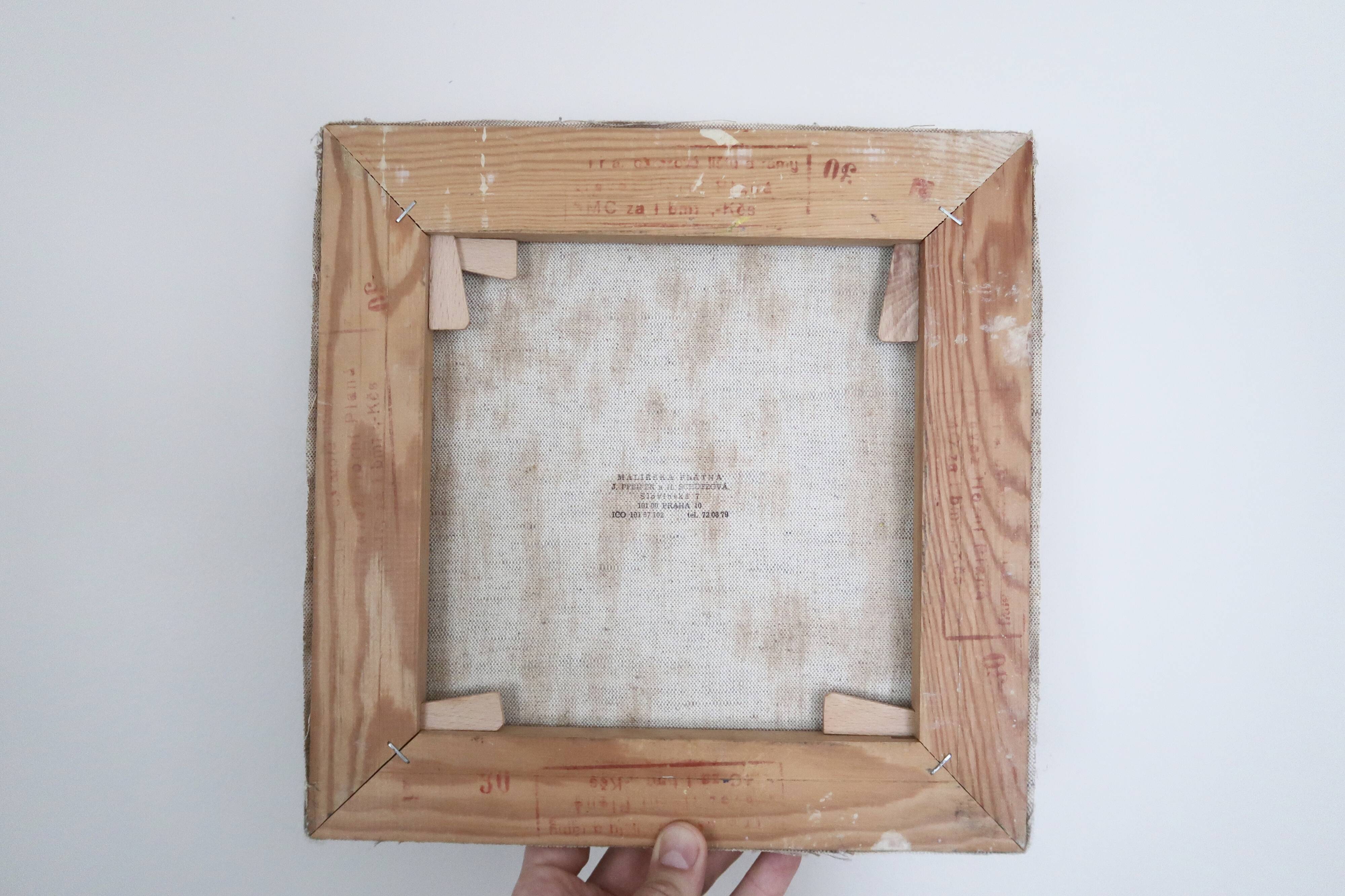 Painting, constructivist abstract painting, czech republic