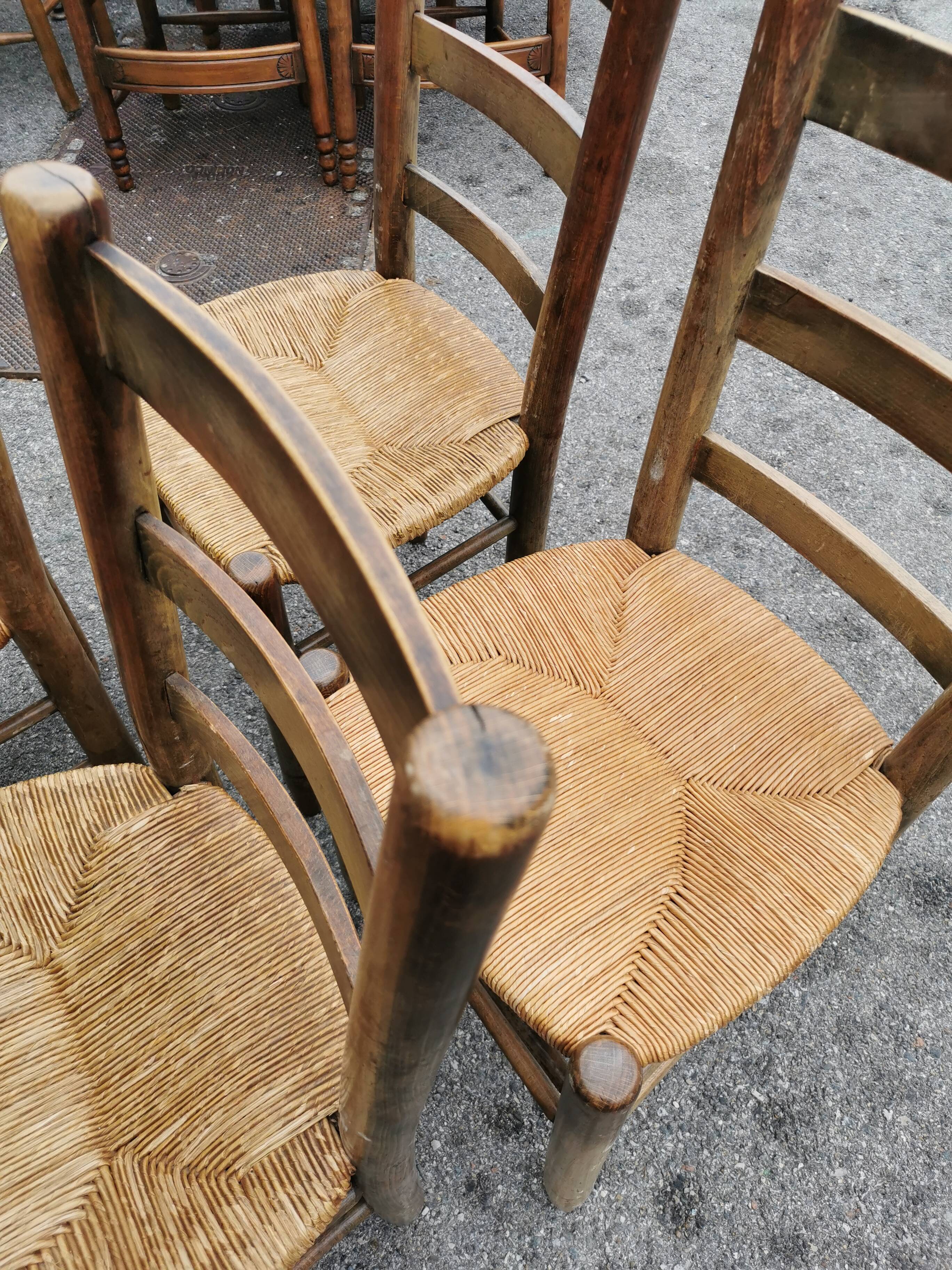 Series of 4 cottage chairs