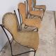 Vintage wicker and black steel chair