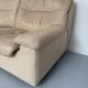 Old 3-seater beige leather sofa designed by Carl Larsson De Sede, vintage 80s