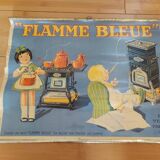 Affiche lithographiée flamme bleu