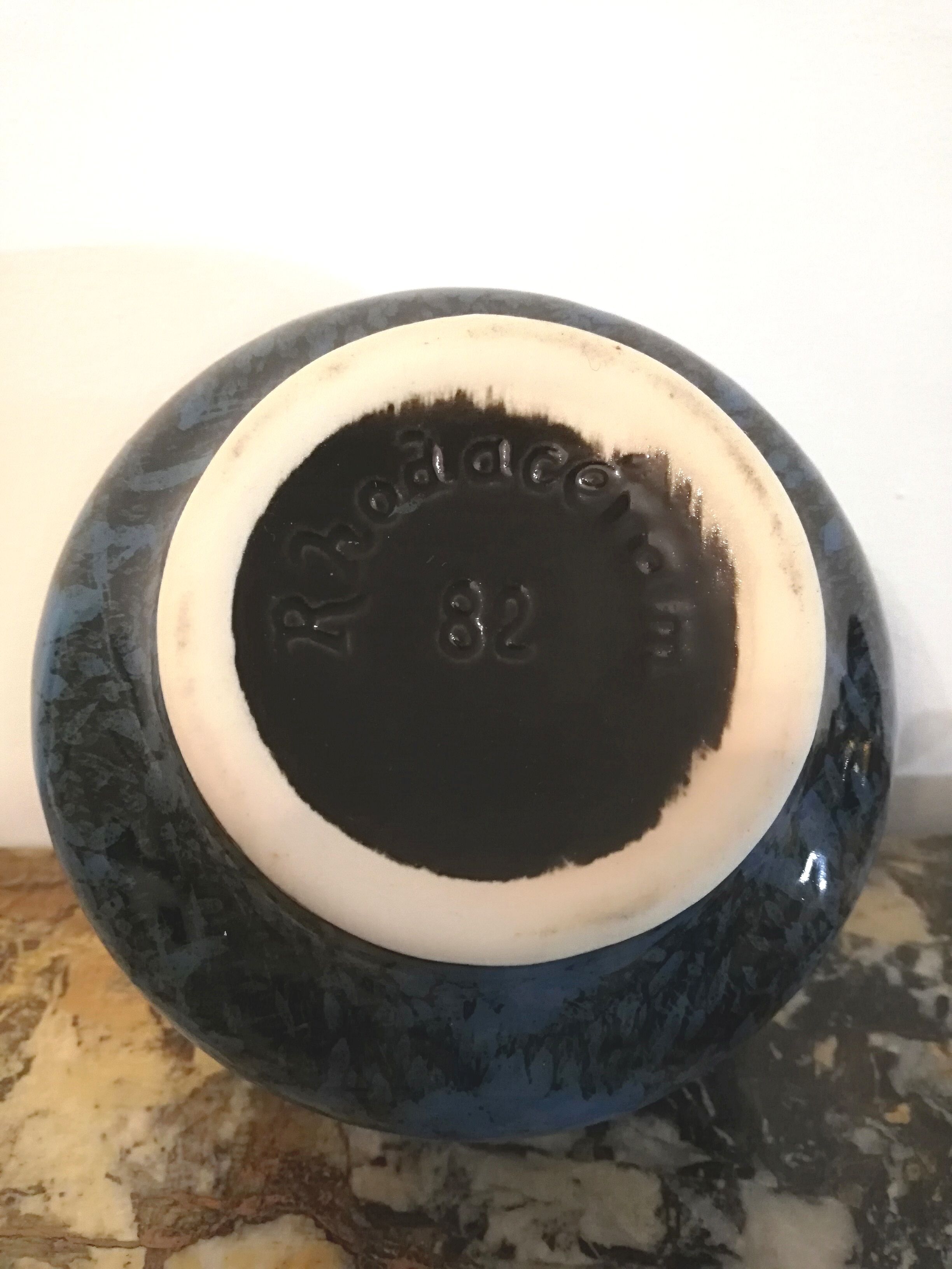 Rhodaceram numbered ceramic pot