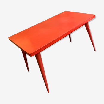 Red Tolix table